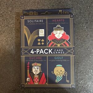 Buffalo David Bitton Card Games Set with Gold and Red Accents